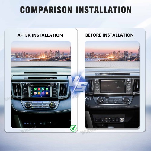 Viknav Linux Interface Box for Toyota RAV4 2013-2018 Wireless CarPlay Android Auto GPS Navigation Original Car Radio Screen