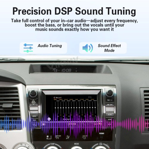 Viknav Linux Interface Box for Toyota Sequoia 2014-2017 Wireless CarPlay Android Auto GPS Navigation Original Car Radio Screen