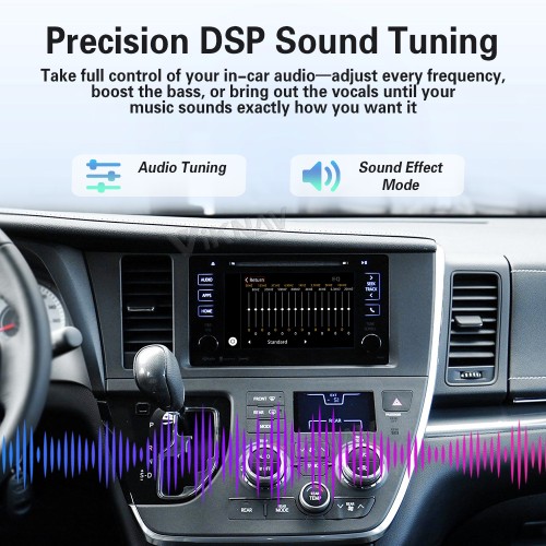 Viknav Linux Interface Box for Toyota Sienna 2015-2017 Wireless CarPlay Android Auto GPS Navigation Original Car Radio Screen