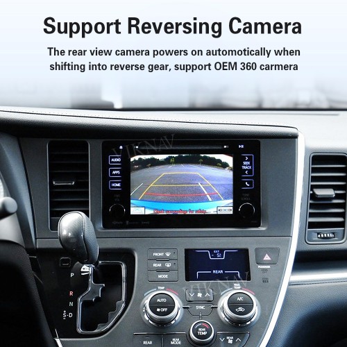 Viknav Linux Interface Box for Toyota Sienna 2015-2017 Wireless CarPlay Android Auto GPS Navigation Original Car Radio Screen