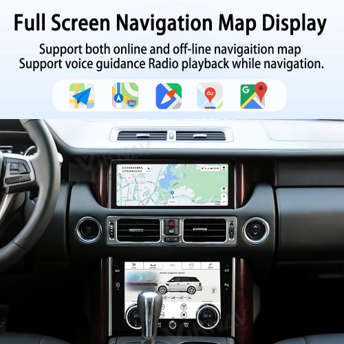 Viknav 10.25 inch Android Radio For Land Rover Range Rover V8 L322 2002-2012 Multimedia Player GPS Navigation Stereo Wireless Carplay Android Auto Touch Screen