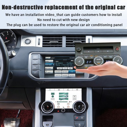 Viknav Android Radio and AC Panel For Land Rover Range Rover Evoque L538 2013-2017 Multimedia Player GPS Navigation Stereo Wireless Carplay Android Auto Touch Screen