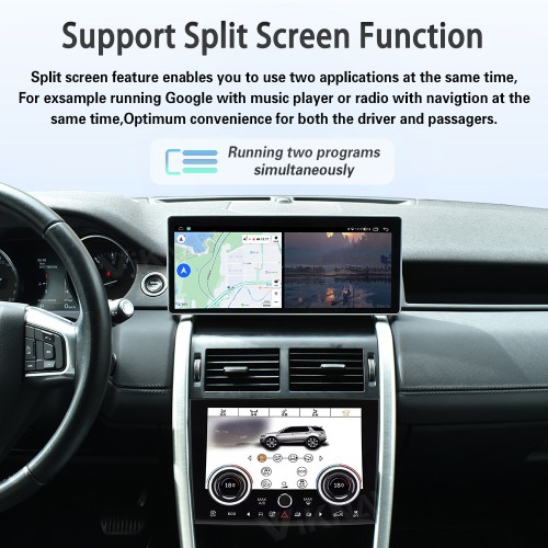 Viknav 12.3 inch Android Radio For Land Rover Discovery Sport L550 2015-2019 Multimedia Player GPS Navigation Stereo Wireless Carplay Android Auto Touch Screen