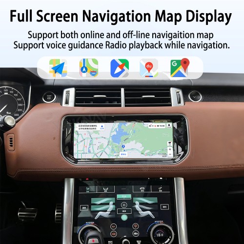 Viknav Android Radio AC Panel For Land Rover Range Rover Sport L494 2013-2017 Wireless Carplay Android Auto Multimedia Player GPS Navigation Air Conditioning Control Touch Screen
