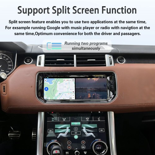 Viknav Android Radio AC Panel For Land Rover Range Rover Sport L494 2013-2017 Wireless Carplay Android Auto Multimedia Player GPS Navigation Air Conditioning Control Touch Screen