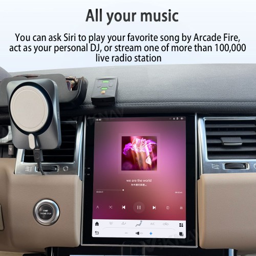 Viknav Android Radio AC Panel For Land Rover Range Sport L320 2009-2013 Wireless Carplay Android Auto Radio Touch Screen GPS Navigation Multimedia Player Air Conditioning Control(Beige-RHD)