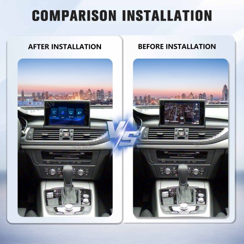 Viknav Linux Interface Box for AUDI A6 A7 2009-2018 Wireless CarPlay Decoder Android Auto GPS Navigatipn Original Car Radio Screen