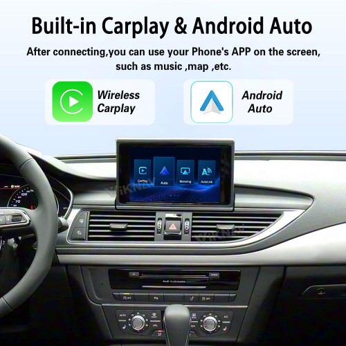 Viknav Linux Interface Box for AUDI A6 A7 2009-2018 Wireless CarPlay Decoder Android Auto GPS Navigatipn Original Car Radio Screen