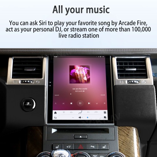 Viknav Android Radio For Land Rover Range Sport L320 2009-2013 Wireless Carplay Android Auto Radio Touch Screen GPS Navigation Multimedia Player Right Hand Driving(Black-RHD)