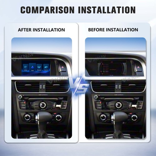 Viknav Linux Interface Box for AUDI A4 A5 Q5 2008-2018 Wireless CarPlay Decoder Android Auto GPS Navigatipn Original Car Radio Screen