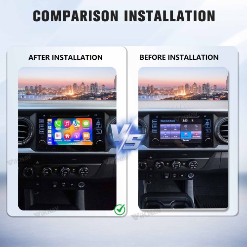 Viknav Linux Interface Box for Toyota Tacoma 2014-2019 Wireless CarPlay Android Auto GPS Navigation Original Car Radio Screen