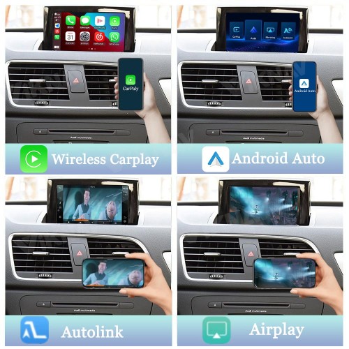 Viknav Linux Interface Box for AUDI A1 Q3 2012-2018 Wireless CarPlay Decoder Android Auto GPS Navigatipn Original Car Radio Screen