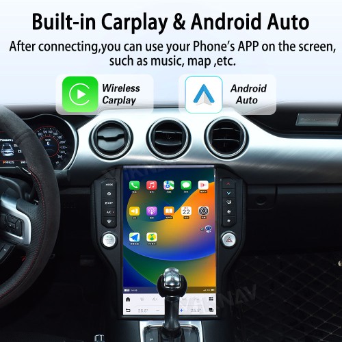 Viknav 14.4 inch Android For Ford Mustang 2015 - 2020 Car Auto Radio Touch Screen GPS Multimedia Player Carplay 4G WIFI Head Unit