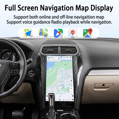 ViKNAV 14.4 Inch Android For Ford Explorer 2011-2019 Car Radio Multimedia DVD Player Qualcomm Snapdragon GPS Navigation Carplay Stereo Tape Recorder Head Unit