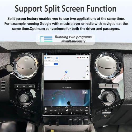 VIKNAV 12.1 Inch Android Car Radio For Ford F250 F350 F450 F650 2013-2016 Multimedia Player Carplay Screen GPS Navigation Car Stereo Head Unit Black