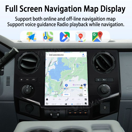 ViKNAV 12.1 Inch Android Car Radio For Ford F250 F350 F450 F650 2009-2014 Multimedia Player Carplay Screen GPS Navigation Car Stereo Head Unit