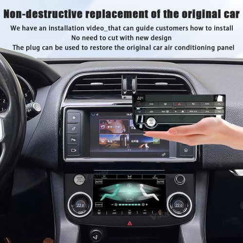 Viknav 10 Inch Car Climate Control Replacement for Jaguar XE XF XEL F-Pace 2015-2020 Touch Screen AC Control Panel