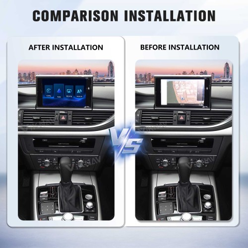 Viknav Linux Interface Box for AUDI A1 A4 A5 A6 A7 2009-2018 Wireless CarPlay Decoder Android Auto GPS Navigatipn Original Car Radio Screen