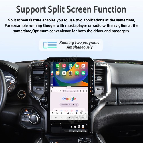VIKNAV 14.4 Inch Android Car Stereo for Dodge Ram 2019 2020 2021 2022 2023 2024 Wireless CarPlay Android Auto GPS Navigation