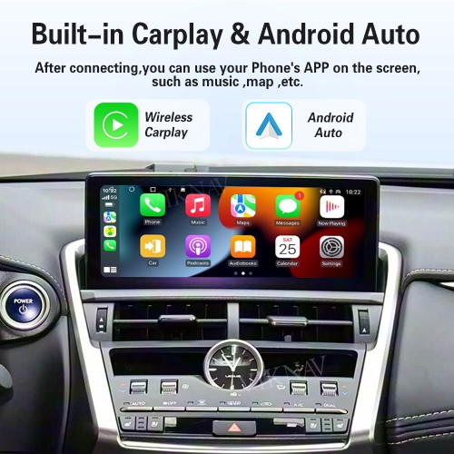 Viknav Android 13 Interface Box for Lexus NX 2018-2021 Wireless CarPlay Decoder Android Auto GPS Navigation  Original Car Radio Screen