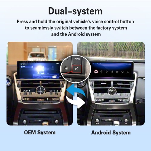 Viknav Android 13 Interface Box for Lexus NX 2018-2021 Wireless CarPlay Decoder Android Auto GPS Navigation  Original Car Radio Screen