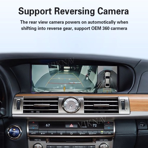 Viknav Android 13 Interface Box for Lexus LS 2013-2023 Wireless CarPlay Decoder Android Auto GPS Navigation  Original Car Radio Screen