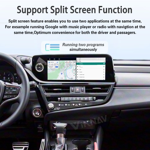 Viknav Android 13 Interface Box for Lexus ES 2018-2023 Wireless CarPlay Decoder Android Auto GPS Navigation  Original Car Radio Screen