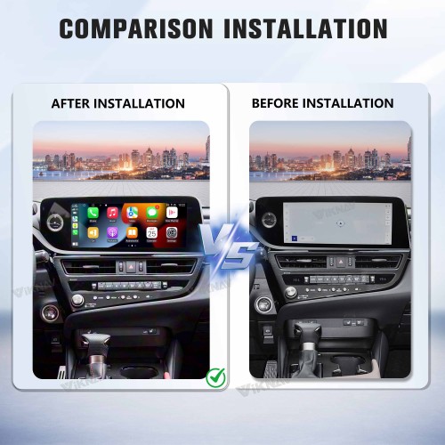 Viknav Android 13 Interface Box for Lexus ES 2018-2023 Wireless CarPlay Decoder Android Auto GPS Navigation  Original Car Radio Screen