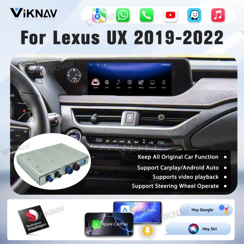 Viknav Android 13 Interface Box for Lexus UX 2019-2022 Wireless CarPlay Decoder Android Auto GPS Navigation  Original Car Radio Screen