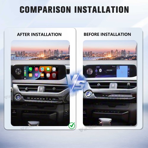Viknav Android 13 Interface Box for Lexus UX 2019-2022 Wireless CarPlay Decoder Android Auto GPS Navigation  Original Car Radio Screen
