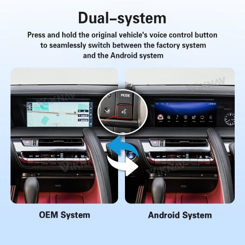 Viknav Android 13 Interface Box for Lexus LC500 2018-2022 Wireless CarPlay Decoder Android Auto GPS Navigation  Original Car Radio Screen