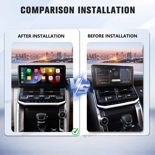 Viknav Android 13 Interface Box for Toyota LC300 LC300 2022-2024 Wireless CarPlay Decoder Android Auto GPS Navigation Original Car Radio Screen