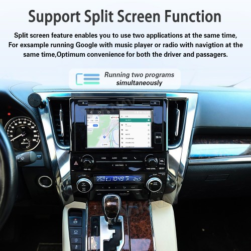 Viknav Android 13 Interface Box for Toyota Alphard 2020-2022 Wireless CarPlay Decoder Android Auto GPS Navigation Original Car Radio Screen