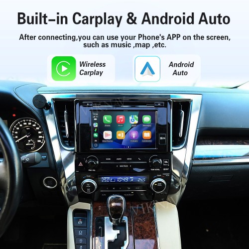 Viknav Android 13 Interface Box for Toyota Alphard 2020-2022 Wireless CarPlay Decoder Android Auto GPS Navigation Original Car Radio Screen