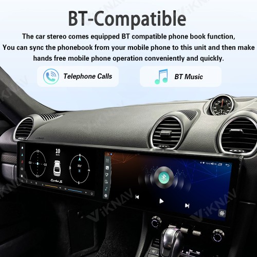 Android System Car Stereo Radio For Porsche 718 2016-2023 Auto Stereo Wireless Carplay GPS Navigation Multimedia Player Dual 12.3 Inch RHD Touch Screen 128GB