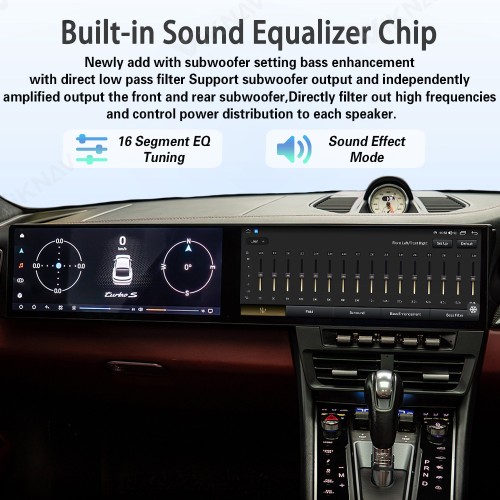 Android System Car Stereo Radio For Porsche 911 2012-2019 Auto Stereo Wireless Carplay GPS Navigation Multimedia Player Dual 12.3 Inch RHD Touch Screen 128GB