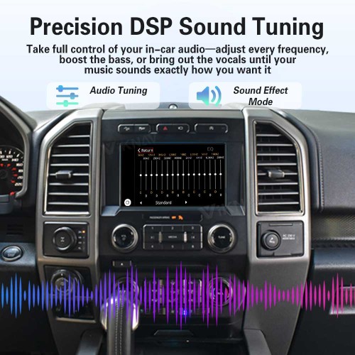 Viknav Linux Interface Decoder Box Upgrade for Ford F150 Raptor 2015-2020 Wireless CarPlay Android Auto GPS Navigation Original Car Radio Touch Screen