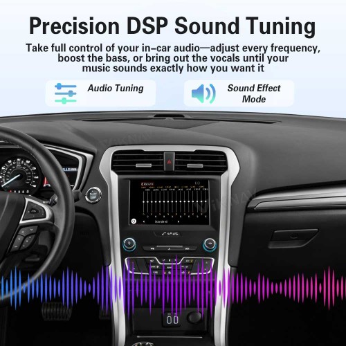 Viknav Linux Interface Decoder Box Upgrade for Ford Fusion Mondeo Wireless CarPlay Android Auto GPS Navigation Original Car Radio Touch Screen