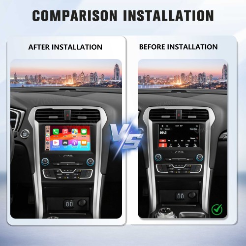 Viknav Linux Interface Decoder Box Upgrade for Ford Fusion Mondeo Wireless CarPlay Android Auto GPS Navigation Original Car Radio Touch Screen