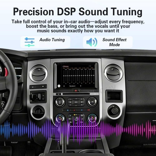 Viknav Linux Interface Decoder Box for Ford Expedition 2011-2016 Wireless CarPlay Android Auto GPS Navigation Original Car Radio Touch Screen