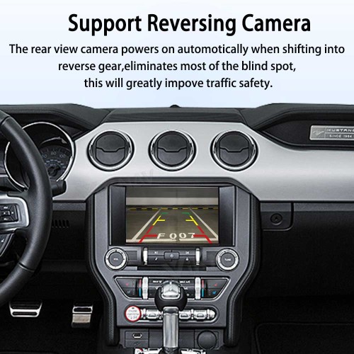 Viknav Linux Interface Decoder Box for Ford Mustang 2015 2016 Wireless CarPlay Android Auto GPS Navigation Original Car Radio Touch Screen