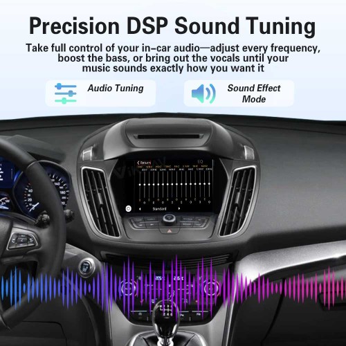 Viknav Linux Interface Decoder Box for Ford C-Max 2013-2015 Wireless CarPlay Android Auto GPS Navigation Original Car Radio Touch Screen