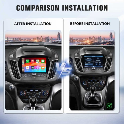 Viknav Linux Interface Decoder Box for Ford C-Max 2013-2015 Wireless CarPlay Android Auto GPS Navigation Original Car Radio Touch Screen