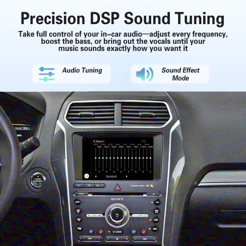 Viknav Linux Interface Decoder Box for Ford Explorer 2011 - 2016 Wireless CarPlay Android Auto GPS Navigation Original Car Radio Touch Screen