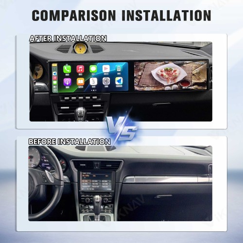 Android System Car Stereo Radio For Porsche 911 2012-2019 Auto Stereo Wireless Carplay GPS Navigation Multimedia Player Dual 12.3 Inch Touch Screen 128GB