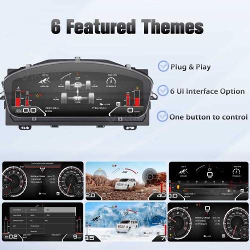 Viknav 15 Inch Linux System Digital Dashboard Instrument Cluster for Cadillac Escalade 2007-2014 stereo unit