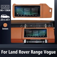 Viknav 12.3 Inch Touch Screen Car Radio For Land Rover Range Rover Vogue L405 2013-2017 Right Hand Driving Multimedia Player GPS Navigation Head Unit（Brown 128GB）