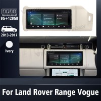 Viknav 12.3 Inch Touch Screen Car Radio For Land Rover Range Rover Vogue L405 2013-2017 Right Hand Driving Multimedia Player GPS Navigation Head Unit（Ivory 128GB）
