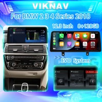 Viknav 12.3 inch Car Radio For BMW 2 3 4 Series 2018 EVO System GPS Navigation Wireless Android Auto Multimedia Player Head Unit 128GB