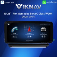 Viknav 10.25 Inch Android Car With Screen Multimedia Player For Mercedes Benz C Class W204 2008-2014 GPS Navigation 2Din